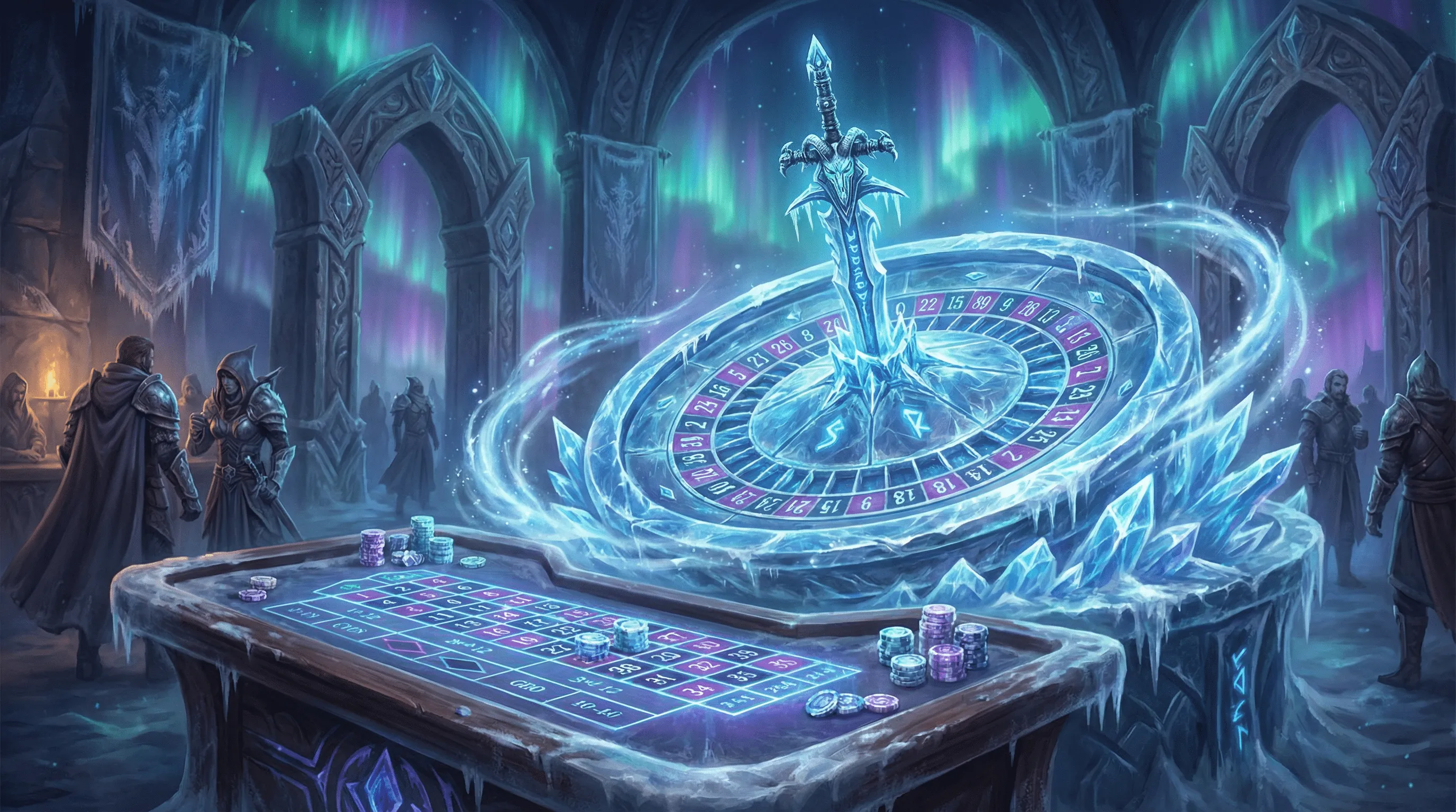 Roleta mística com efeitos de gelo no win23